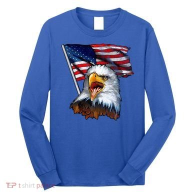 4th Of July Eagle American Flag Long Sleeve Shirt