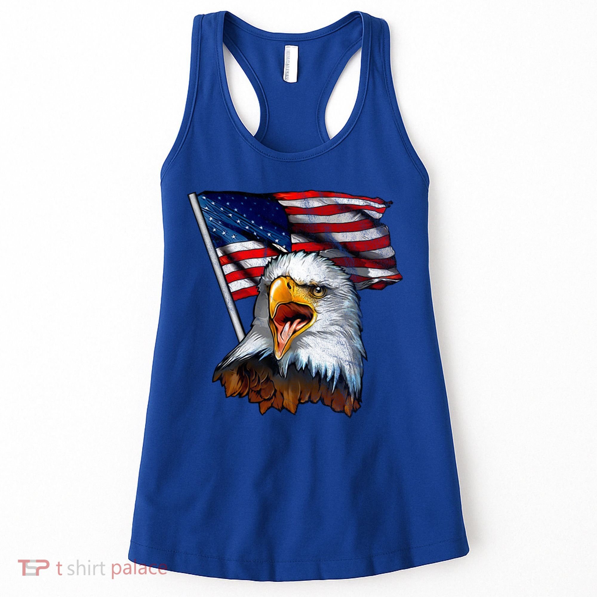 4th Of July Eagle American Flag Women's Tank Top