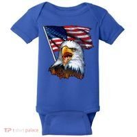 4th Of July Eagle American Flag Baby Bodysuit thumb 0