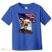 4th Of July Eagle American Flag Toddler T-Shirt thumb 0