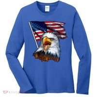 4th Of July Eagle American Flag Women's Long Sleeve Shirt thumb 0