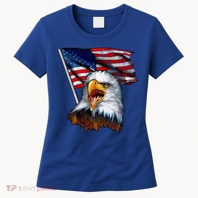 4th Of July Eagle American Flag Women's T-Shirt