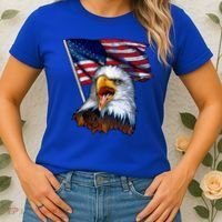 4th Of July Eagle American Flag Women's T-Shirt thumb 2