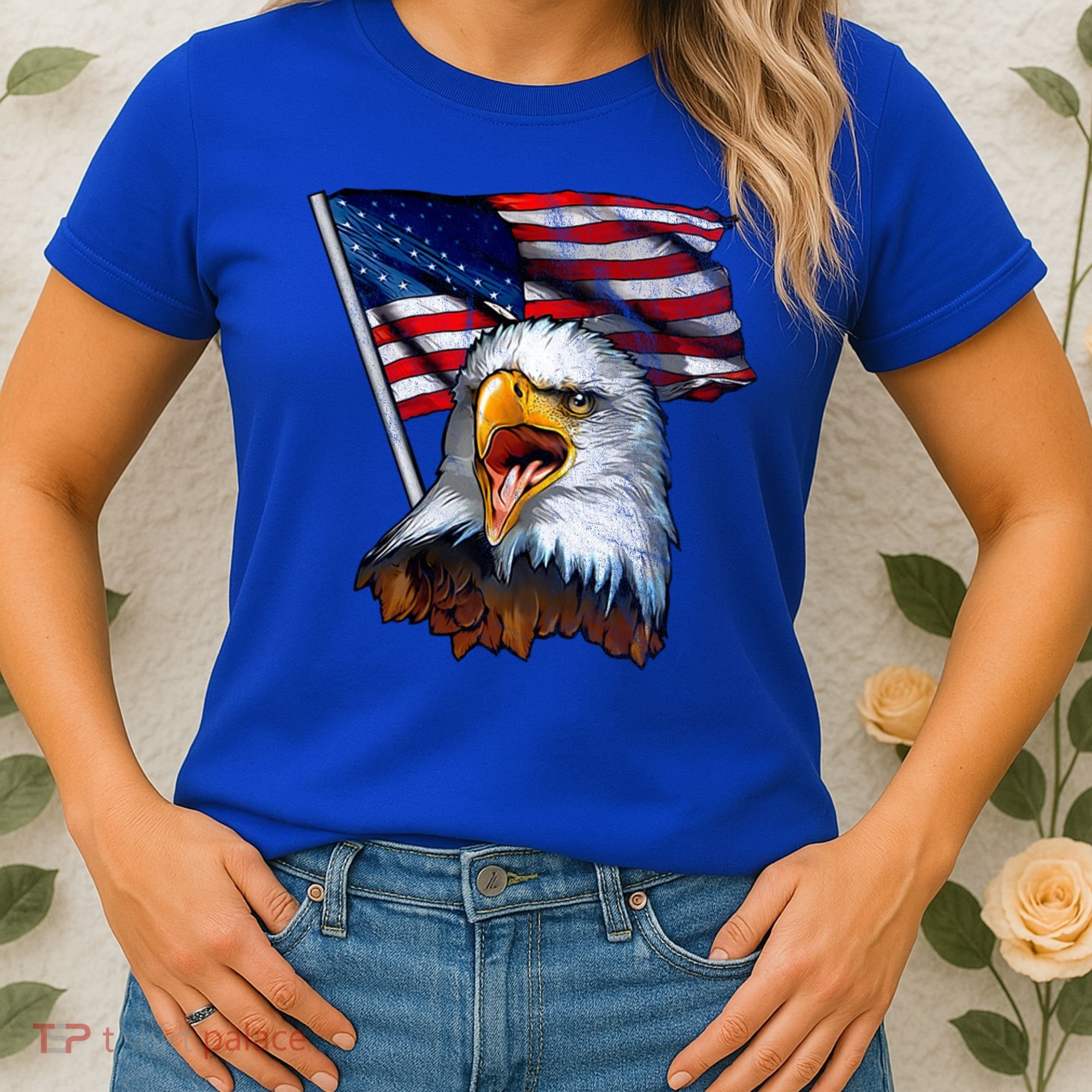 4th Of July Eagle American Flag Women's T-Shirt