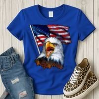 4th Of July Eagle American Flag Women's T-Shirt thumb 3