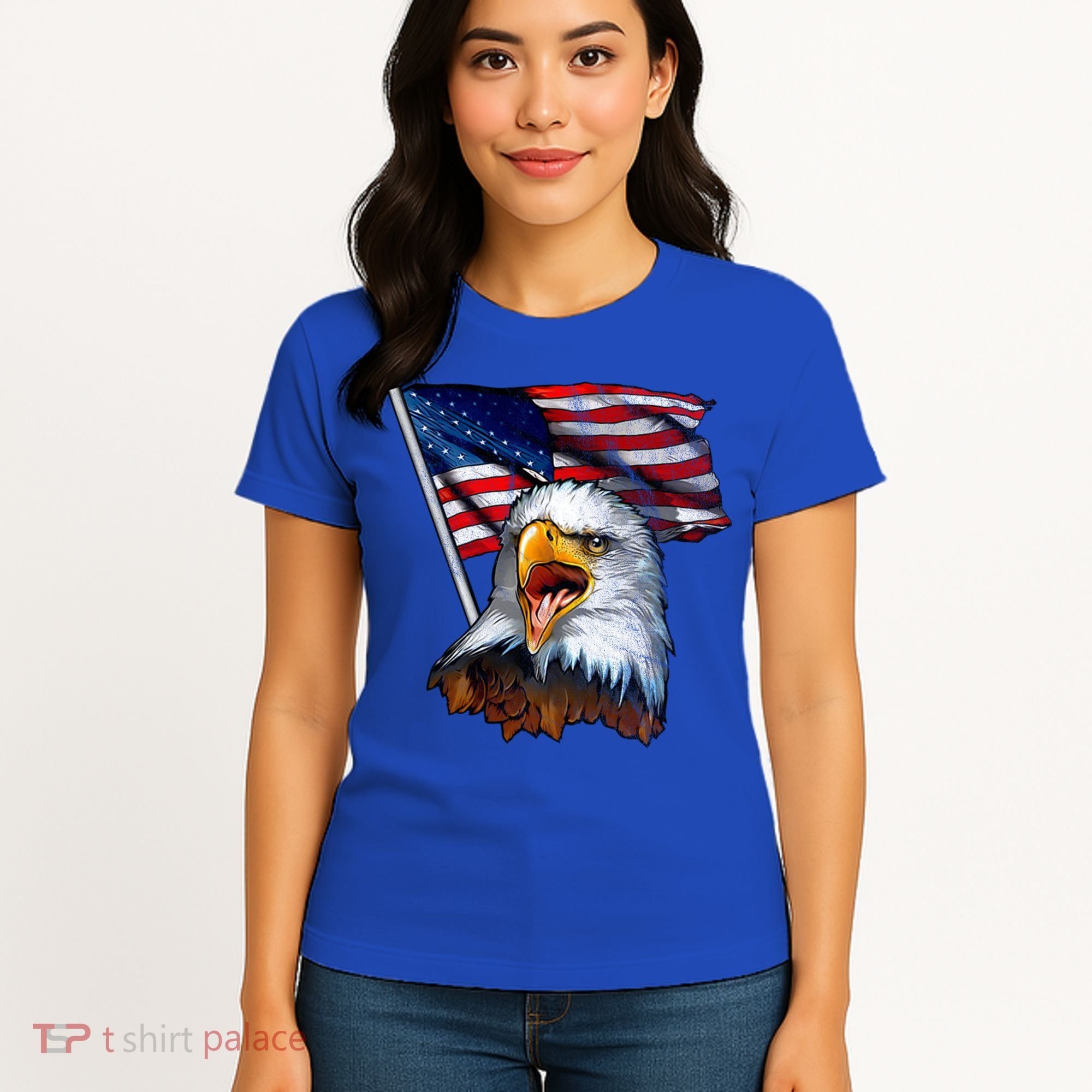 4th Of July Eagle American Flag Women's T-Shirt