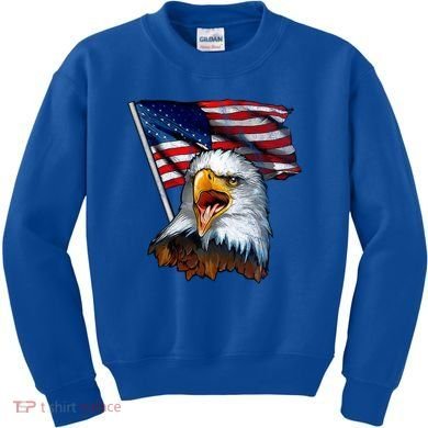 4th Of July Eagle American Flag Kids Sweatshirt