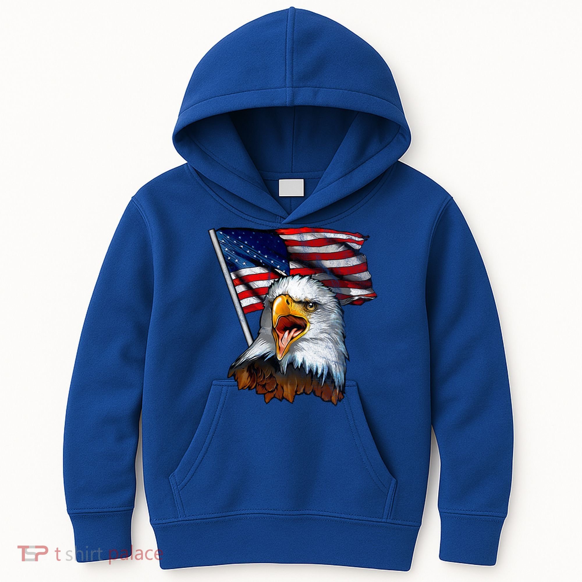 4th Of July Eagle American Flag Kids Hoodie