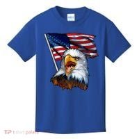 4th Of July Eagle American Flag Kids T-Shirt thumb 0