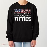 4th of July Merica and Titties Women's Sweatshirt thumb 0