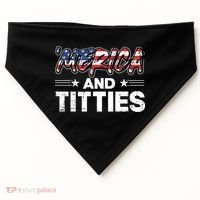 4th of July Merica and Titties USA-Made Doggie Bandana thumb 0