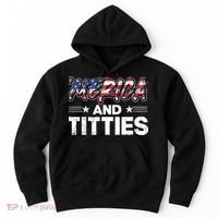 4th of July Merica and Titties Hoodie thumb 0