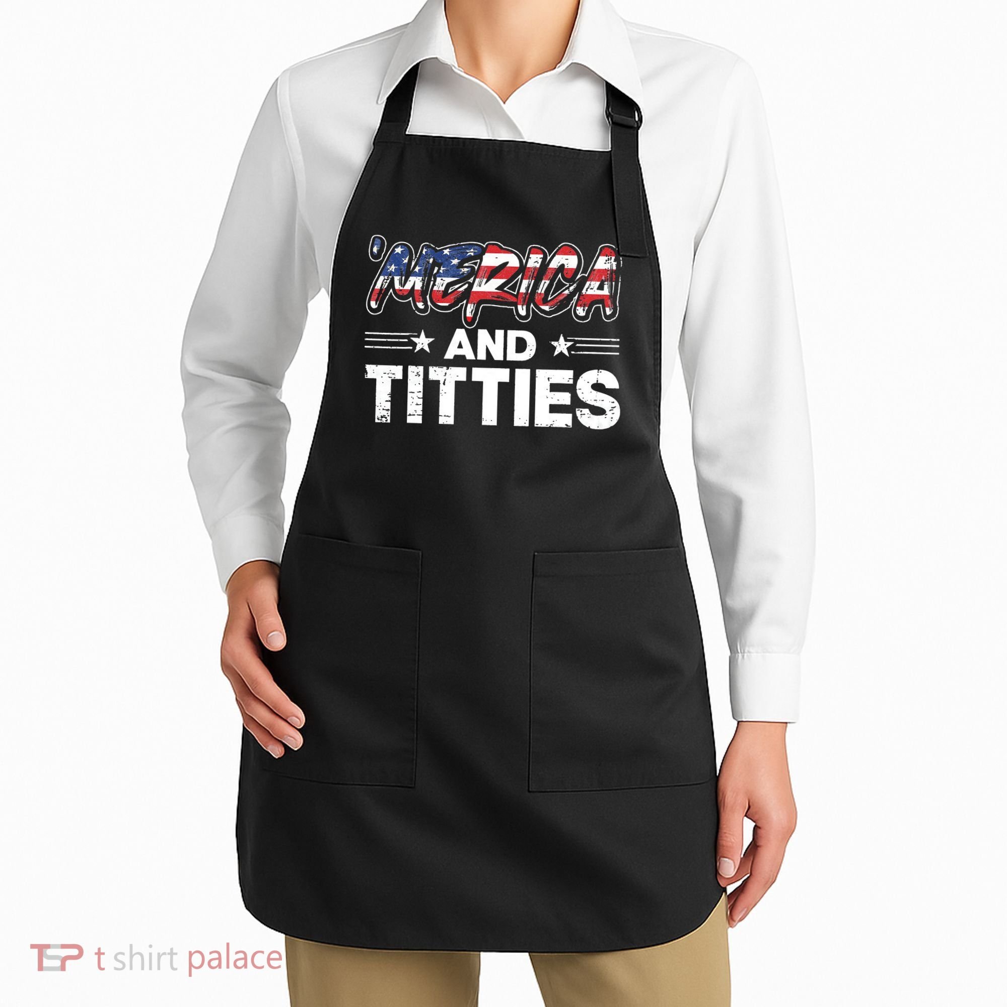 4th of July Merica and Titties Apron