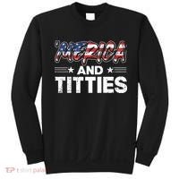 4th of July Merica and Titties Sweatshirt thumb 0