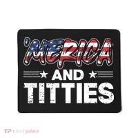 4th of July Merica and Titties Mousepad thumb 0