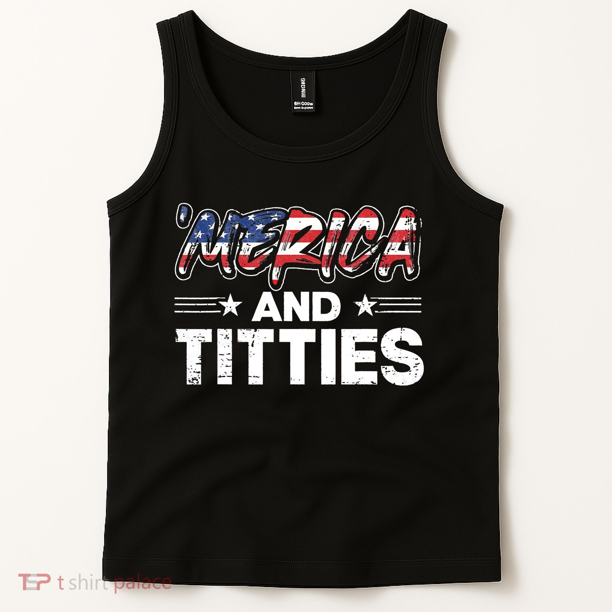 4th of July Merica and Titties Tank Top