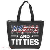 4th of July Merica and Titties Tote Bag thumb 0