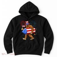 4th Of July Bigfoot American Flag Fireworks Sasquatch Hoodie thumb 0