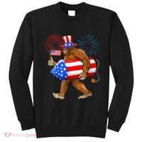 4th Of July Bigfoot American Flag Fireworks Sasquatch Sweatshirt thumb 0