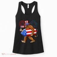 4th Of July Bigfoot American Flag Fireworks Sasquatch Women's Tank Top thumb 0