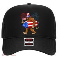 4th Of July Bigfoot American Flag Fireworks Sasquatch Hat thumb 0
