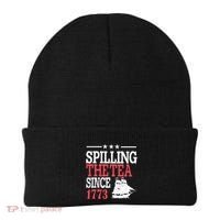 4th Of July Spilling The Tea Since 1773 Beanie thumb 0