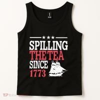 4th Of July Spilling The Tea Since 1773 Tank Top thumb 2
