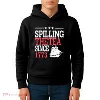 4th Of July Spilling The Tea Since 1773 Kids Hoodie thumb 4