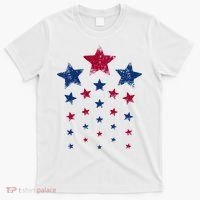 4th of July  Cute USA Patriotic Stars T-Shirt thumb 0