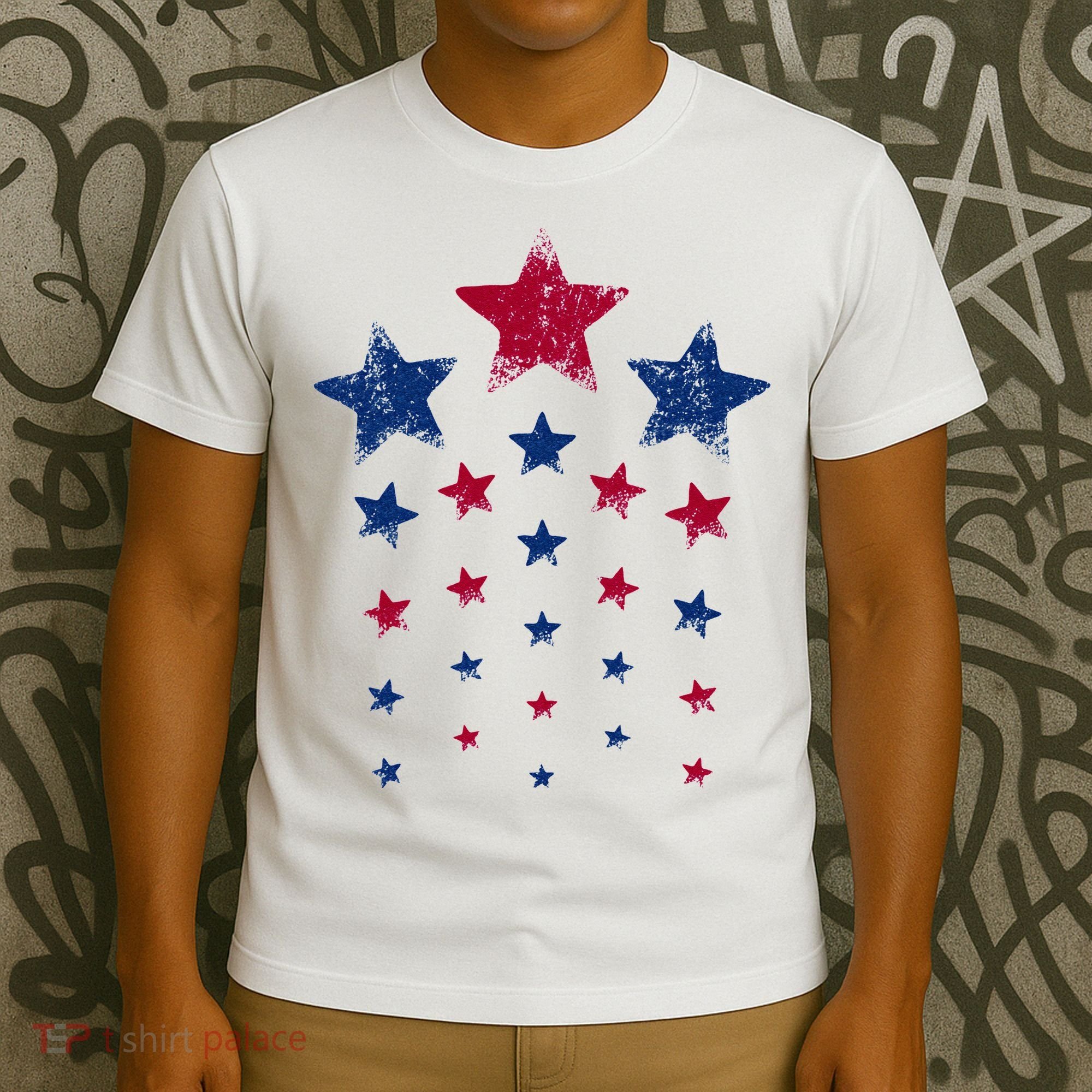 4th of July  Cute USA Patriotic Stars T-Shirt