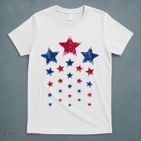 4th of July  Cute USA Patriotic Stars T-Shirt thumb 5