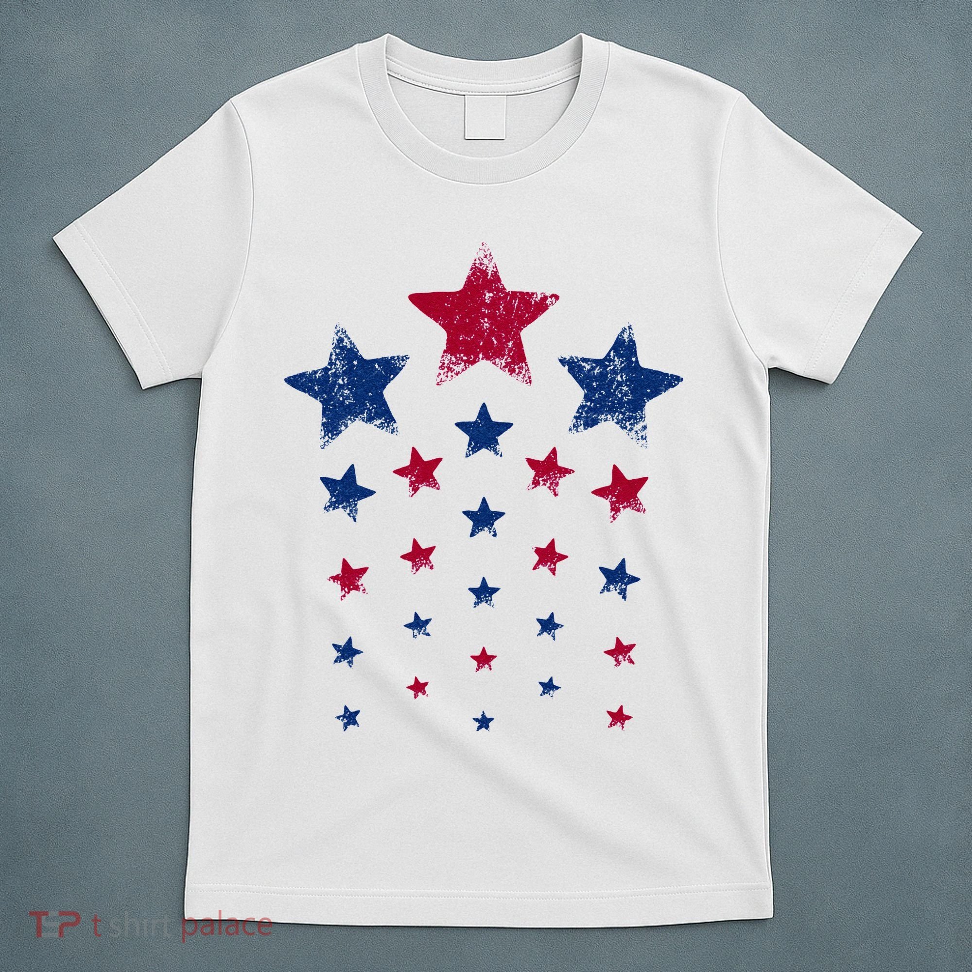 4th of July  Cute USA Patriotic Stars T-Shirt