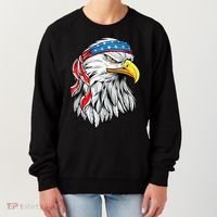 4th Of July Patriotic Eagle American Flag Women's Sweatshirt thumb 0