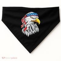 4th Of July Patriotic Eagle American Flag USA-Made Doggie Bandana thumb 0