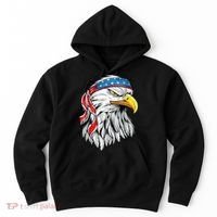 4th Of July Patriotic Eagle American Flag Hoodie thumb 0