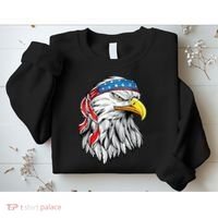 4th Of July Patriotic Eagle American Flag Sweatshirt thumb 2