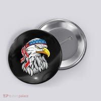 4th Of July Patriotic Eagle American Flag Button thumb 0