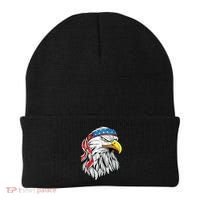 4th Of July Patriotic Eagle American Flag Beanie thumb 0