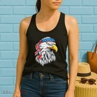 4th Of July Patriotic Eagle American Flag Women's Tank Top thumb 2