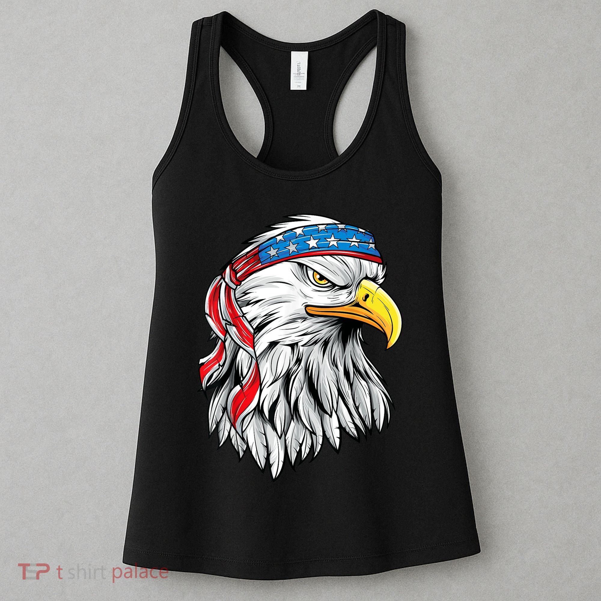 4th Of July Patriotic Eagle American Flag Women's Tank Top