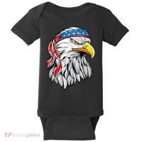 4th Of July Patriotic Eagle American Flag Baby Bodysuit thumb 0