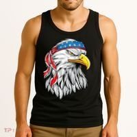 4th Of July Patriotic Eagle American Flag Tank Top thumb 3