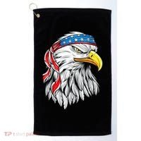 4th Of July Patriotic Eagle American Flag Golf Towel thumb 0