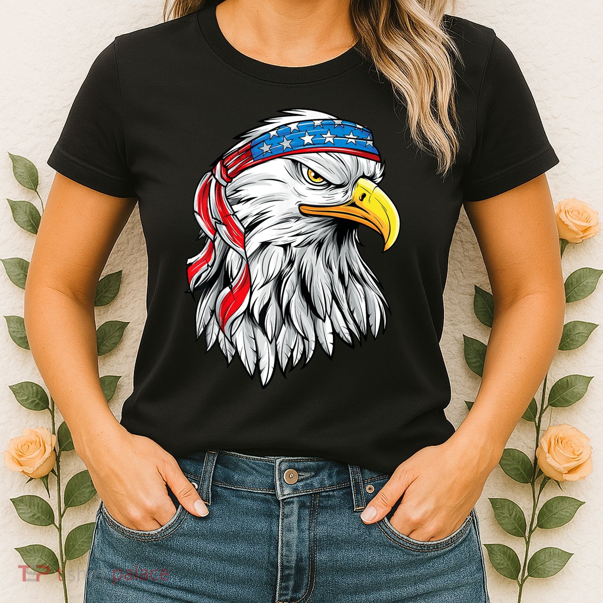 4th Of July Patriotic Eagle American Flag Women's T-Shirt