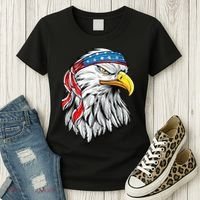4th Of July Patriotic Eagle American Flag Women's T-Shirt thumb 3