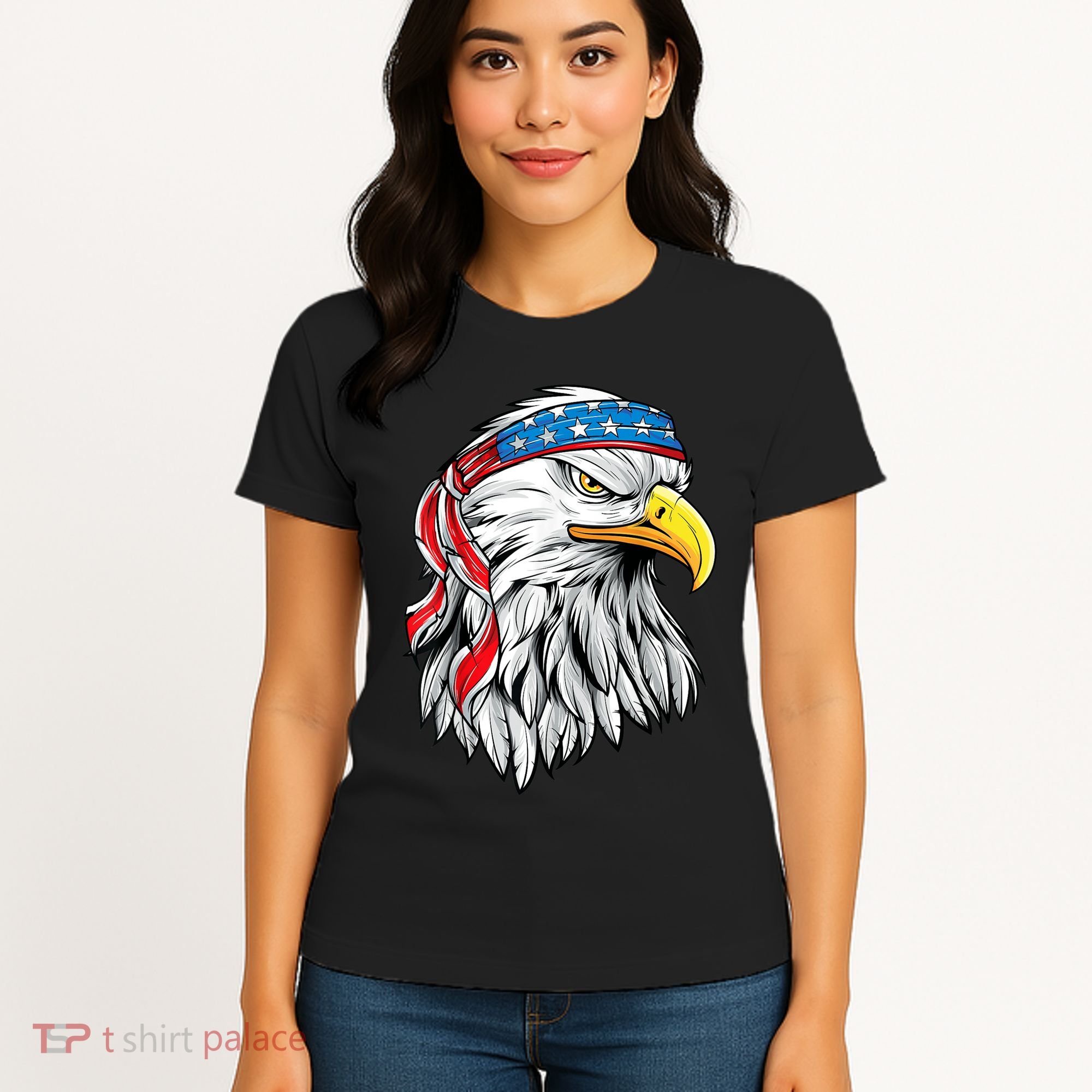 4th Of July Patriotic Eagle American Flag Women's T-Shirt