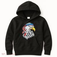 4th Of July Patriotic Eagle American Flag Kids Hoodie thumb 0