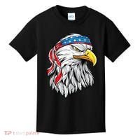 4th Of July Patriotic Eagle American Flag Kids T-Shirt thumb 0