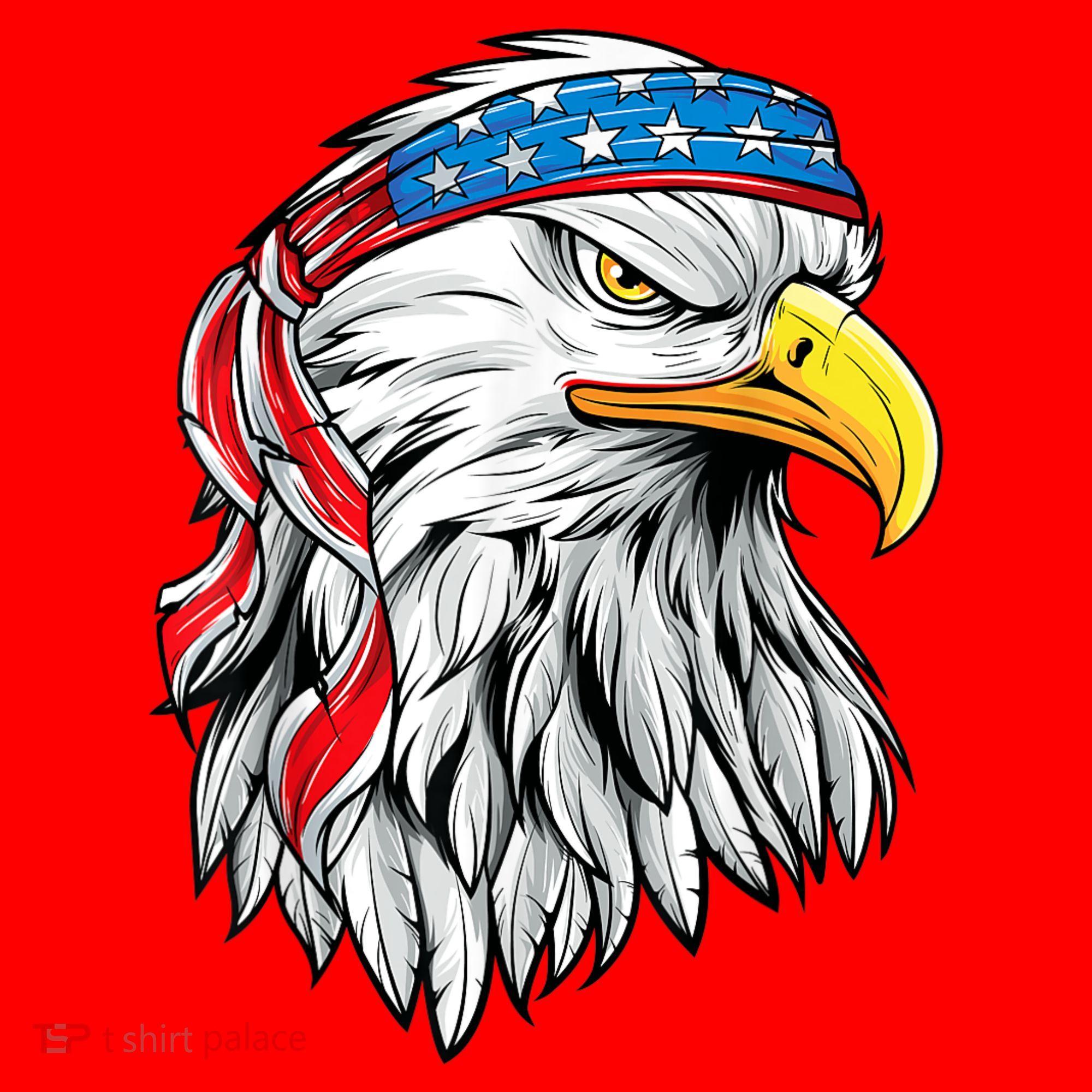 4th Of July Patriotic Eagle American Flag Santa Hat