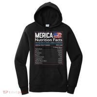 4th of July Proud American Merica Nutrition Facts Women's Hoodie thumb 0